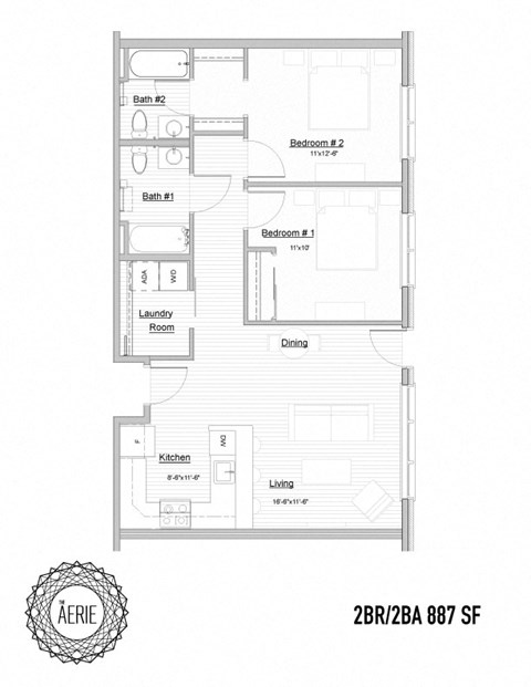 the floor plan of the apartment